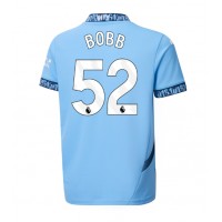 Camiseta Manchester City Oscar Bobb #52 Primera Equipación 2024-25 manga corta